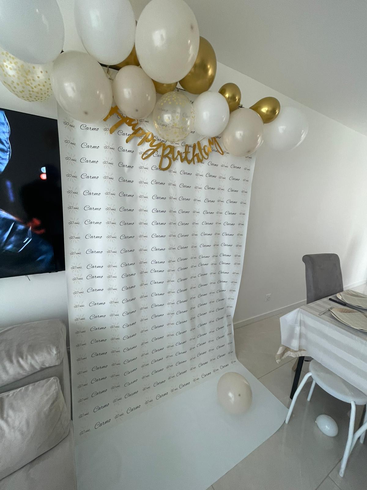 Bâche d’anniversaire personnalisée