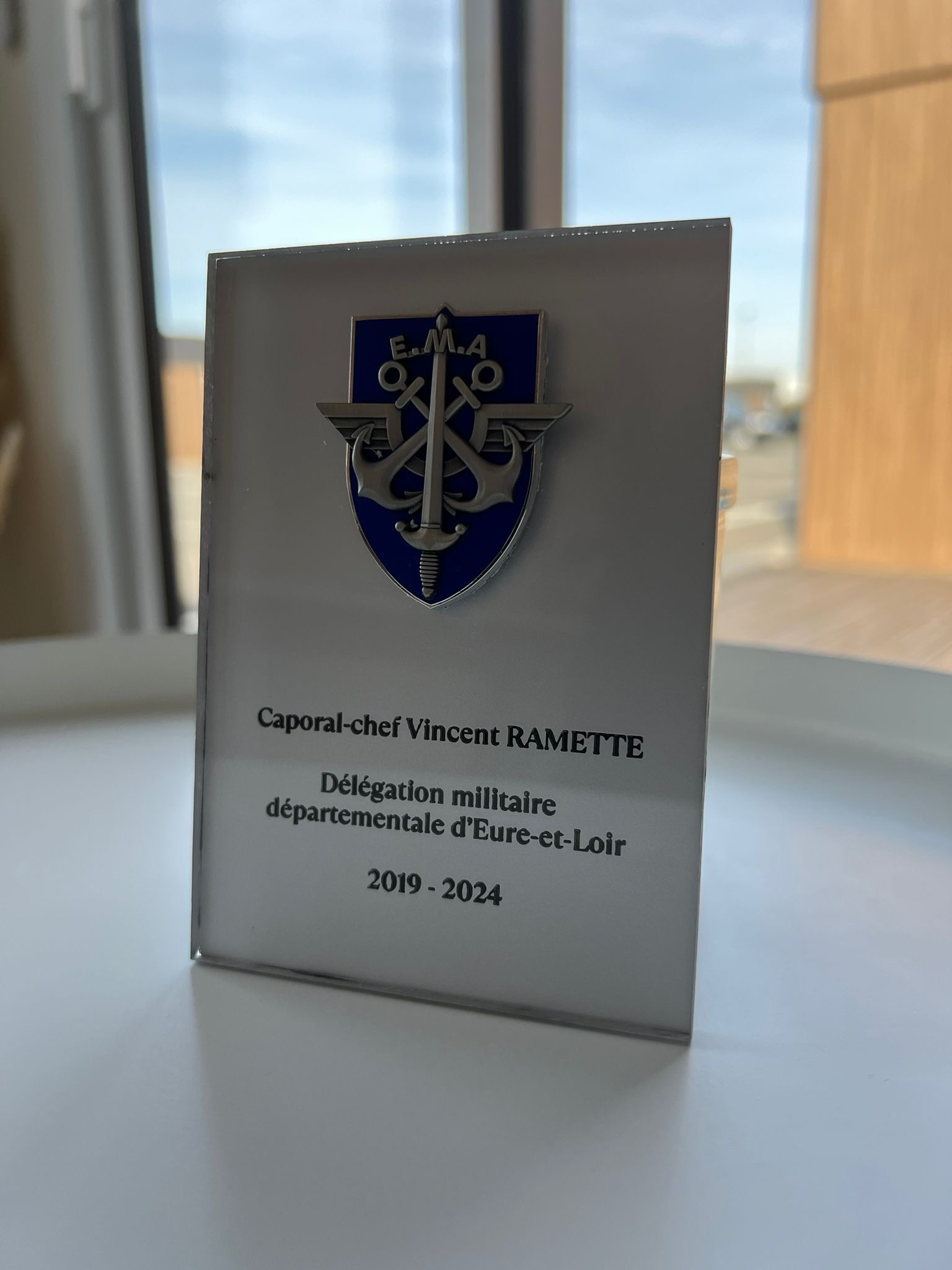 Plaque honorifique personnalisée