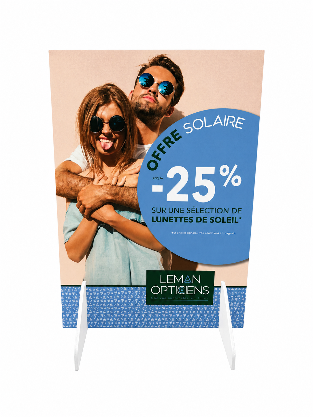 Chevalet publicitaire en PVC